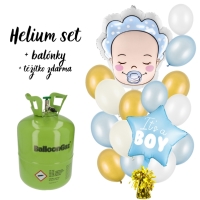 Helium set - Vhodn set s balonky pro narozen dtte - Je to kluk