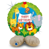 Balnek foliov samostojn Happy Birthday Jungle 41 cm