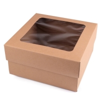 Krabice paprov s prhledem prodn 20 x 20 x 10,5 cm