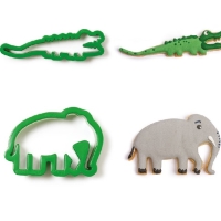 Vykrajovtka plastov Krokodl a slon 2 ks